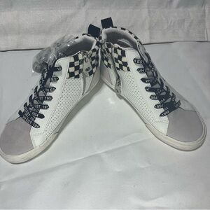 Vintage Black and White Checkered Sneakers